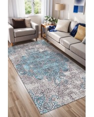 Mesty Kadife Yıkanabilir Kaymaz Pamuk Tabanlı Antibakteriyel Salon Halısı