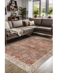 Onzy Kadife Yıkanabilir Kaymaz Pamuk Tabanlı Antibakteriyel Salon Halısı