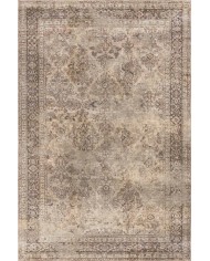 Glodeni Vintage Desenli Pamuk Tabanlı Yıkanabilen Kaydırmaz Antibakteriyel Şönil Salon Halısı