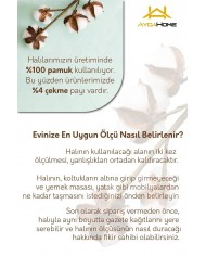 Tulip Patchwork Desenli Pamuk Tabanlı Yıkanabilen Kaydırmaz Antibakteriyel Şönil Salon Halısı