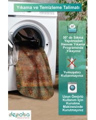 Rubby Kadife Yıkanabilir Kaymaz Pamuk Tabanlı Antibakteriyel Salon Halısı