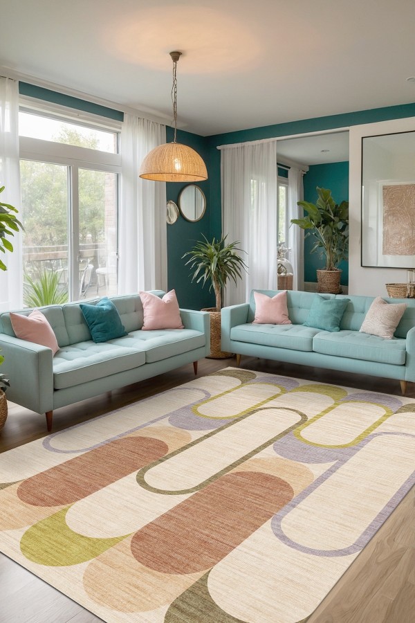 Graf Modern Şönil Desenli Pamuk Tabanlı Yıkanabilen Kaydırmaz Antibakteriyel  Salon Halısı Graf Modern Şönil Desenli Pamuk Tabanlı Yıkanabilen Kaydırmaz Antibakteriyel  Salon Halısı