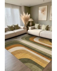 Pendao Modern Şönil Pamuk Tabanlı Yıkanabilen Kaydırmaz Antibakteriyel  Salon Halısı