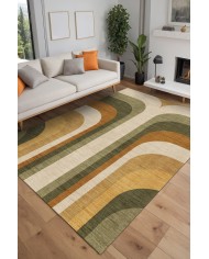 Pendao Modern Şönil Pamuk Tabanlı Yıkanabilen Kaydırmaz Antibakteriyel  Salon Halısı