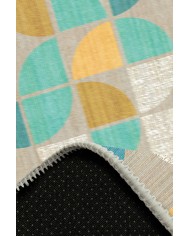 Epola Modern Şönil Pamuk Tabanlı Yıkanabilen Kaydırmaz Antibakteriyel  Salon Halısı