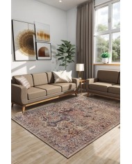 Vanessa Kadife Yıkanabilir Kaymaz Pamuk Tabanlı Antibakteriyel Salon Halısı