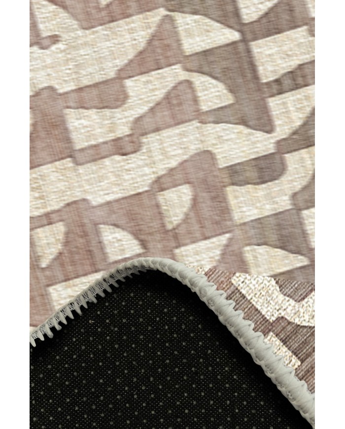 Kenusa Modern Şönil Pamuk Tabanlı Yıkanabilen Kaydırmaz Antibakteriyel  Salon Halısı