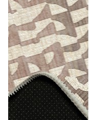 Kenusa Modern Şönil Pamuk Tabanlı Yıkanabilen Kaydırmaz Antibakteriyel  Salon Halısı