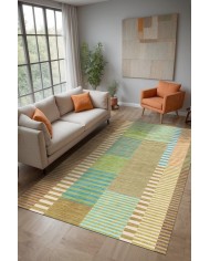 Saltes Modern Şönil Pamuk Tabanlı Yıkanabilen Kaydırmaz Antibakteriyel  Salon Halısı