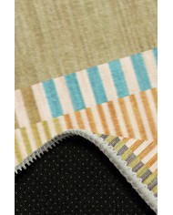 Saltes Modern Şönil Pamuk Tabanlı Yıkanabilen Kaydırmaz Antibakteriyel  Salon Halısı