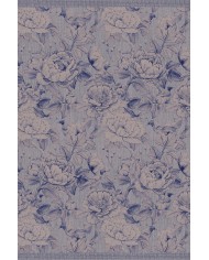 Sunikas Floral Desenli Pamuk Tabanlı Yıkanabilen Kaydırmaz Antibakteriyel Şönil Salon Halısı