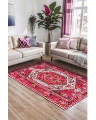 Zaren Kadife Yıkanabilir Kaymaz Pamuk Tabanlı Antibakteriyel Salon Halısı