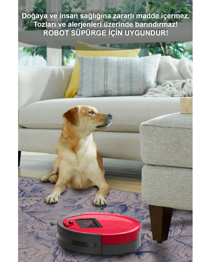 Sunikas Floral Desenli Pamuk Tabanlı Yıkanabilen Kaydırmaz Antibakteriyel Şönil Salon Halısı