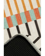 Melesna Modern Şönil Pamuk Tabanlı Yıkanabilen Kaydırmaz Antibakteriyel  Salon Halısı