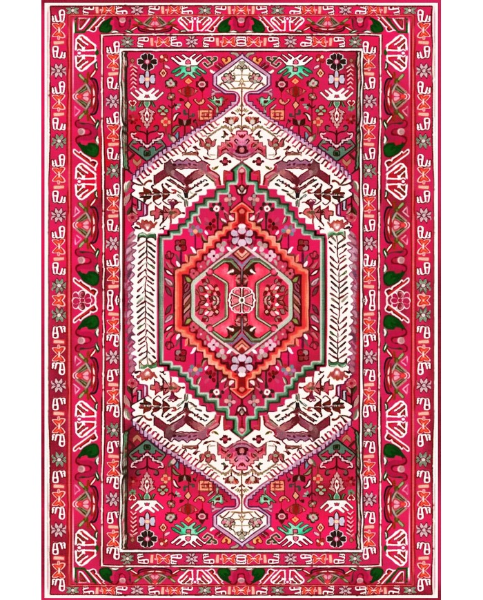 Zaren Kadife Yıkanabilir Kaymaz Pamuk Tabanlı Antibakteriyel Salon Halısı