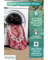 Zaren Kadife Yıkanabilir Kaymaz Pamuk Tabanlı Antibakteriyel Salon Halısı