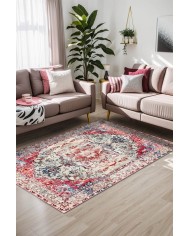 Zonya Kadife Yıkanabilir Kaymaz Pamuk Tabanlı Antibakteriyel Salon Halısı