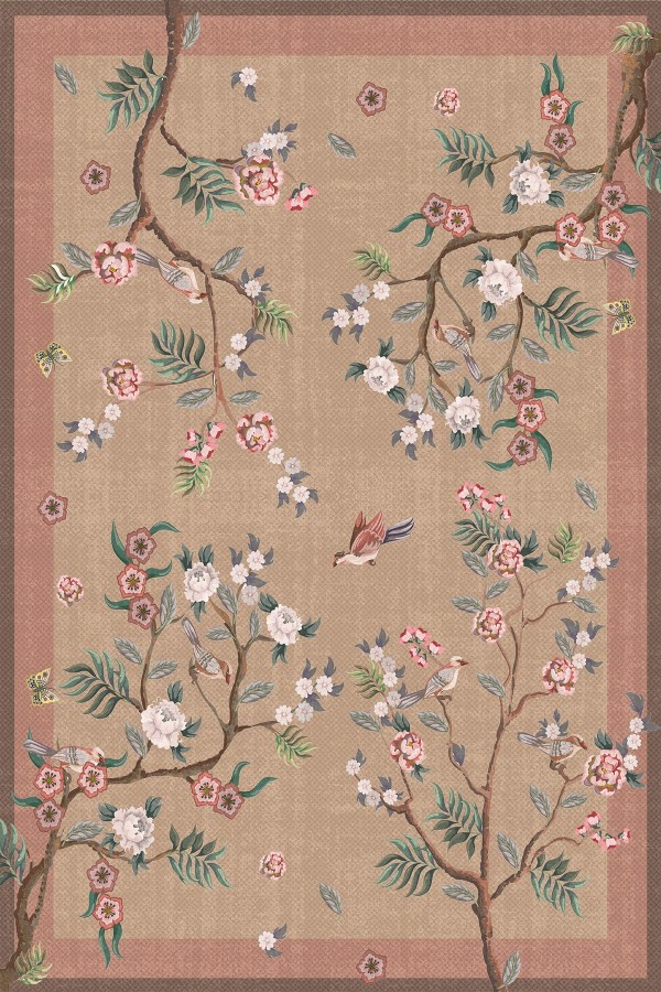 Sumsey Floral Desenli Pamuk Tabanlı Yıkanabilen Kaydırmaz Antibakteriyel Şönil Salon Halısı Sumsey Floral Desenli Pamuk Tabanlı Yıkanabilen Kaydırmaz Antibakteriyel Şönil Salon Halısı
