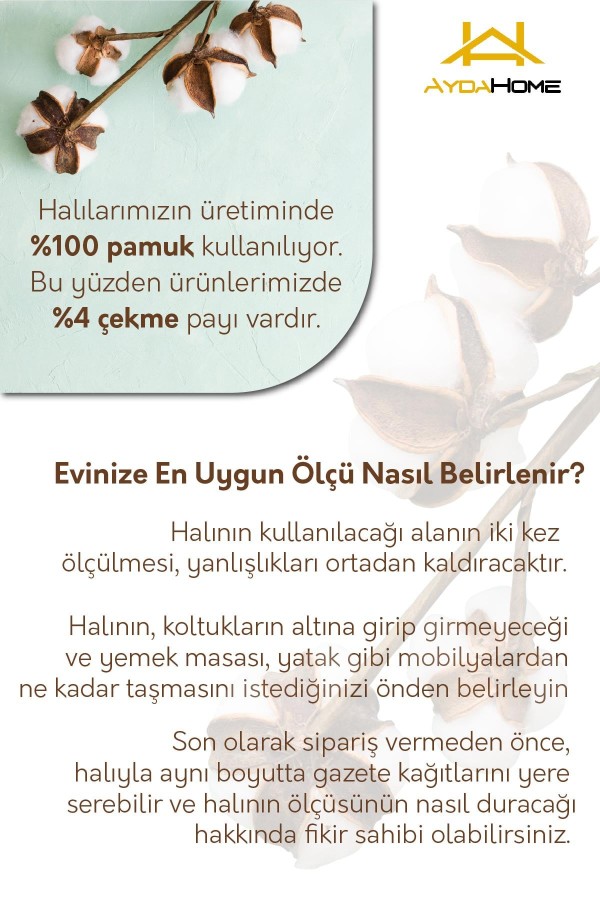 Nesar Çiçek Desenli Pamuk Tabanlı Kaydırmaz Halı Nesar Çiçek Desenli Pamuk Tabanlı Kaydırmaz Halı