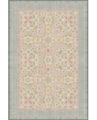 Saral Çiçek Desenli Pamuk Tabanlı Kaydırmaz Halı