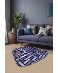 Asel Şönil Yıkanabilir Kaymaz Pamuk Tabanlı Antibakteriyel Asimetrik Halı