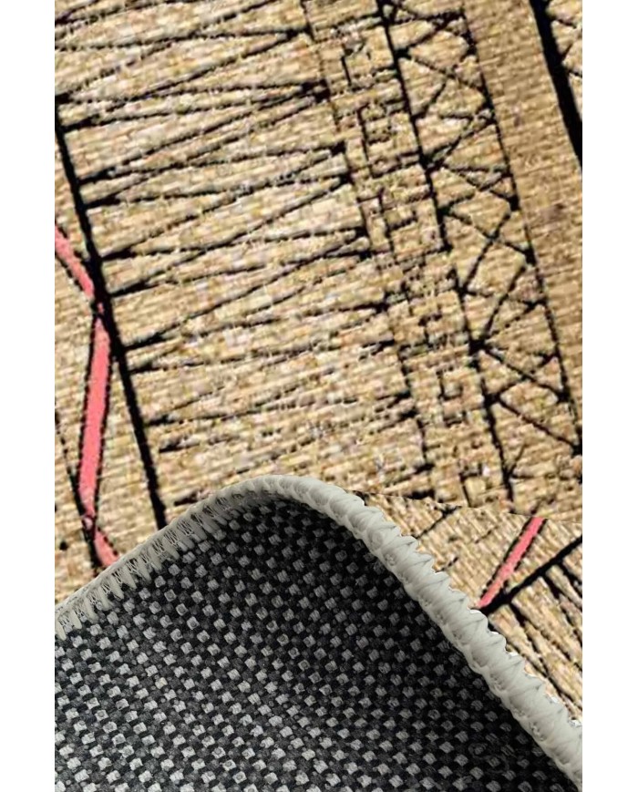 Laslva Iskandinav Kadife Pamuk Taban Kaymaz Yıkanabilen Antibakteriyel Yolluk