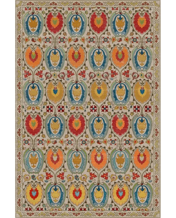 Natura Modern Kadife Desenli Pamuk Tabanlı Yıkanabilen Kaydırmaz Antibakteriyel Salon Halısı