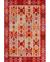 Kora Modern Kadife Desenli Pamuk Tabanlı Yıkanabilen Kaydırmaz Antibakteriyel Salon Halısı