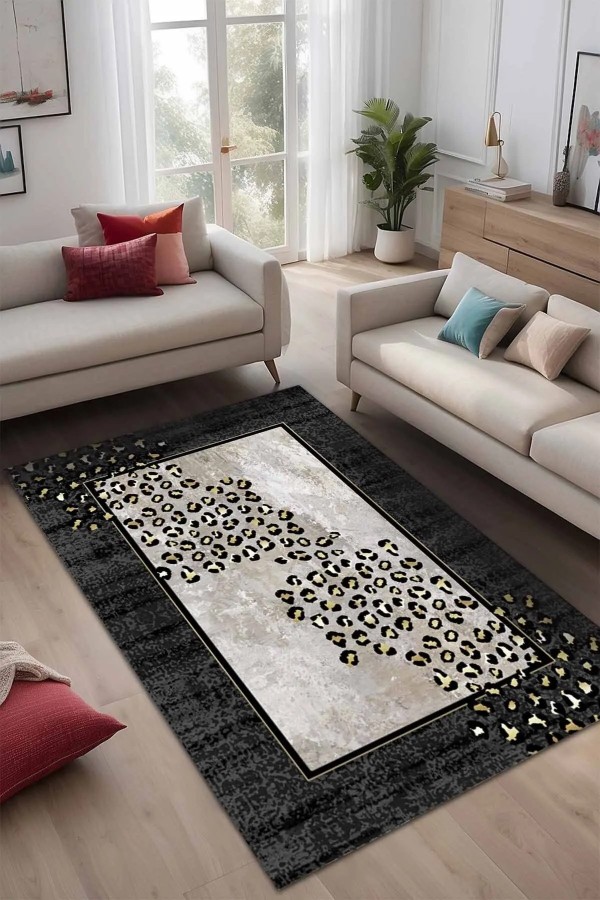 Mondego Modern Kadife Leopar Pamuk Taban Kaymaz Yıkanabilen Antibakteriyel Yolluk Mondego Modern Kadife Leopar Pamuk Taban Kaymaz Yıkanabilen Antibakteriyel Yolluk