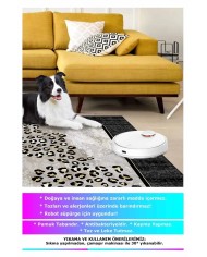 Mondego Modern Kadife Leopar Pamuk Taban Kaymaz Yıkanabilen Antibakteriyel Yolluk