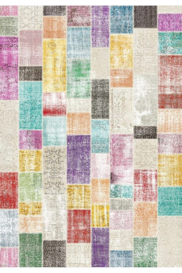 Lupin Modern Kadife Patchwork Desenli Pamuk Tabanlı Yıkanabilen Kaydırmaz Antibakteriyel Salon Halısı Lupin Modern Kadife Patchwork Desenli Pamuk Tabanlı Yıkanabilen Kaydırmaz Antibakteriyel Salon Halısı