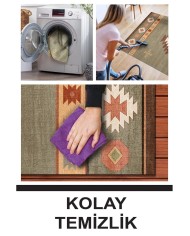 Diaz Modern Kadife Desenli Pamuk Tabanlı Yıkanabilen Kaydırmaz Antibakteriyel Salon Halısı