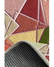 Brave Modern Kadife Desenli Pamuk Tabanlı Yıkanabilen Kaydırmaz Antibakteriyel Salon Halısı