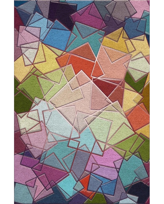 Brave Modern Kadife Desenli Pamuk Tabanlı Yıkanabilen Kaydırmaz Antibakteriyel Salon Halısı