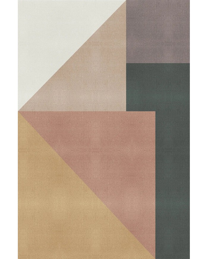 Fobcolors Modern Kadife Desenli Pamuk Tabanlı Yıkanabilen Kaydırmaz Antibakteriyel Salon Halısı