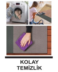 Fobcolors Modern Kadife Desenli Pamuk Tabanlı Yıkanabilen Kaydırmaz Antibakteriyel Salon Halısı