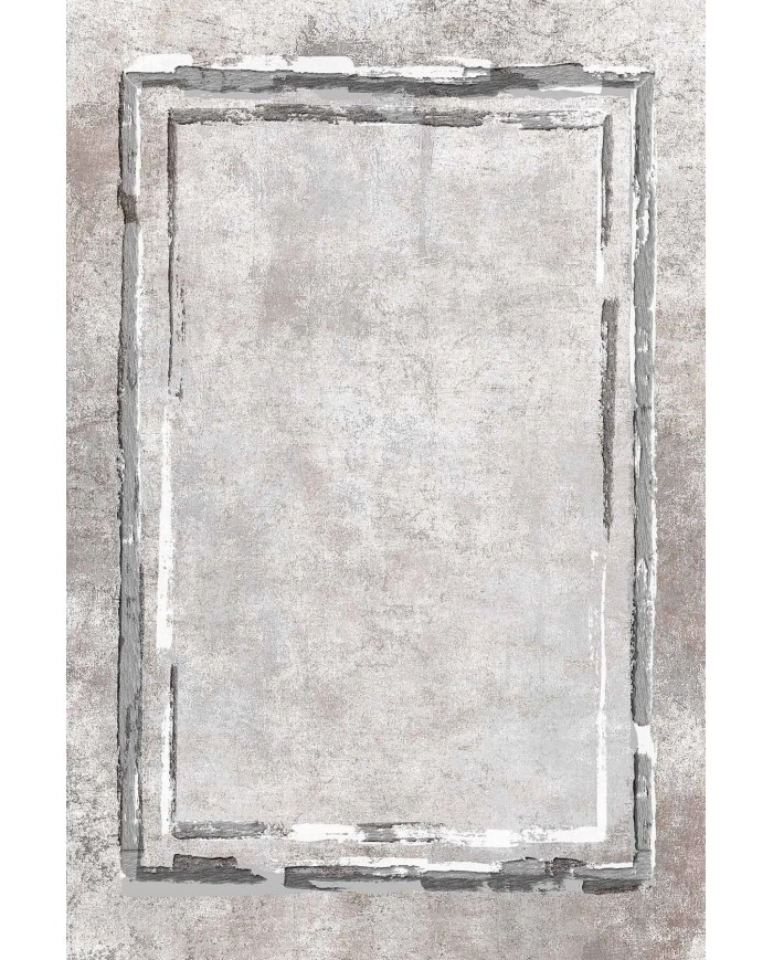 Lareny Modern Kadife Desenli Pamuk Tabanlı Yıkanabilen Kaydırmaz Antibakteriyel Salon Halısı