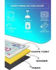 Odaly Modern Kadife Modern Pamuk Tabanlı Yıkanabilen Kaydırmaz Antibakteriyel Mutfak Halısı