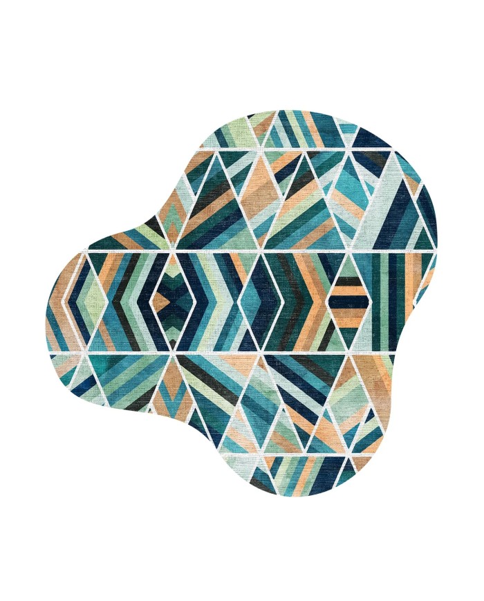 Delto Şönil Yıkanabilir Kaymaz Pamuk Tabanlı Antibakteriyel Asimetrik Halı