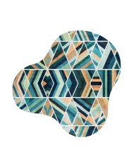 Delto Şönil Yıkanabilir Kaymaz Pamuk Tabanlı Antibakteriyel Asimetrik Halı