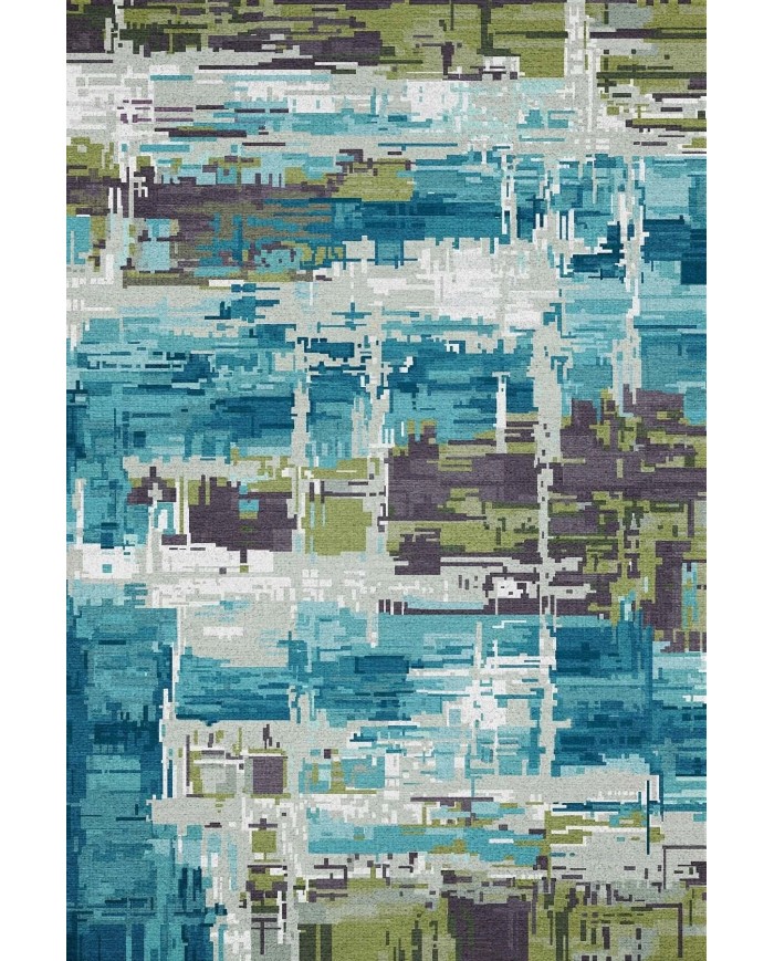 Ocımum Patchwork  Kadife  Pamuk Tabanlı Yıkanabilen Kaydırmaz Antibakteriyel Salon Halısı