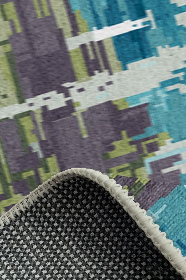 Ocımum Patchwork  Kadife  Pamuk Tabanlı Yıkanabilen Kaydırmaz Antibakteriyel Salon Halısı Ocımum Patchwork  Kadife  Pamuk Tabanlı Yıkanabilen Kaydırmaz Antibakteriyel Salon Halısı