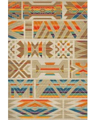 Croce Modern Kadife Desenli Pamuk Tabanlı Yıkanabilen Kaydırmaz Antibakteriyel Salon Halısı