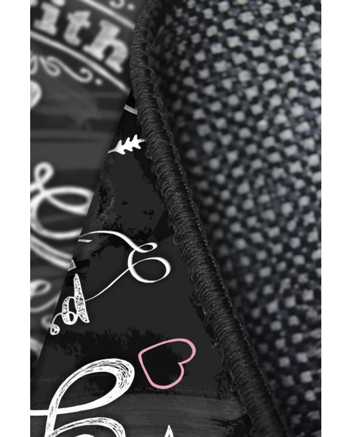 Gerards Modern Kadife Modern Pamuk Tabanlı Yıkanabilen Kaydırmaz Antibakteriyel Mutfak Halısı