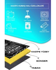 Gerards Modern Kadife Modern Pamuk Tabanlı Yıkanabilen Kaydırmaz Antibakteriyel Mutfak Halısı