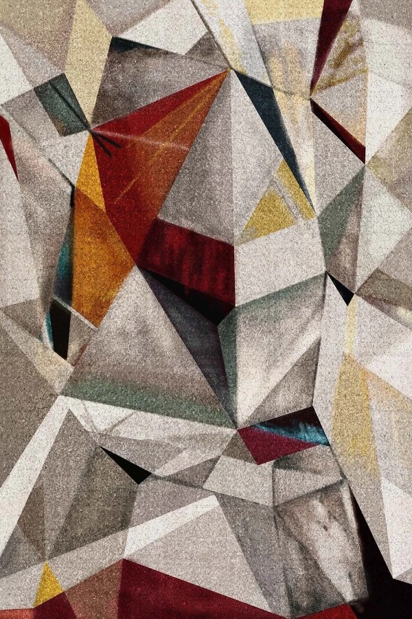 Boug Modern Kadife Geometrik Desenli Pamuk Tabanlı Yıkanabilen Kaydırmaz Antibakteriyel Salon Halısı