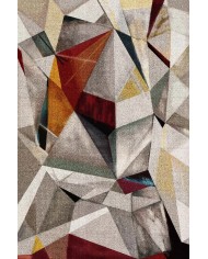 Boug Modern Kadife Geometrik Desenli Pamuk Tabanlı Yıkanabilen Kaydırmaz Antibakteriyel Salon Halısı