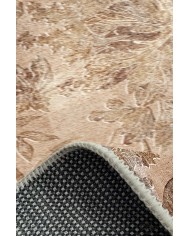 Hana Modern Kadife Eko Desenli Pamuk Tabanlı Yıkanabilen Kaydırmaz Antibakteriyel Salon Halısı