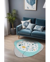 Mazar Şönil Yıkanabilir Kaymaz Pamuk Tabanlı Antibakteriyel Asimetrik Halı