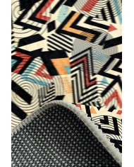 Endrın Modern Kadife Desenli Pamuk Tabanlı Yıkanabilen Kaydırmaz Antibakteriyel Salon Halısı